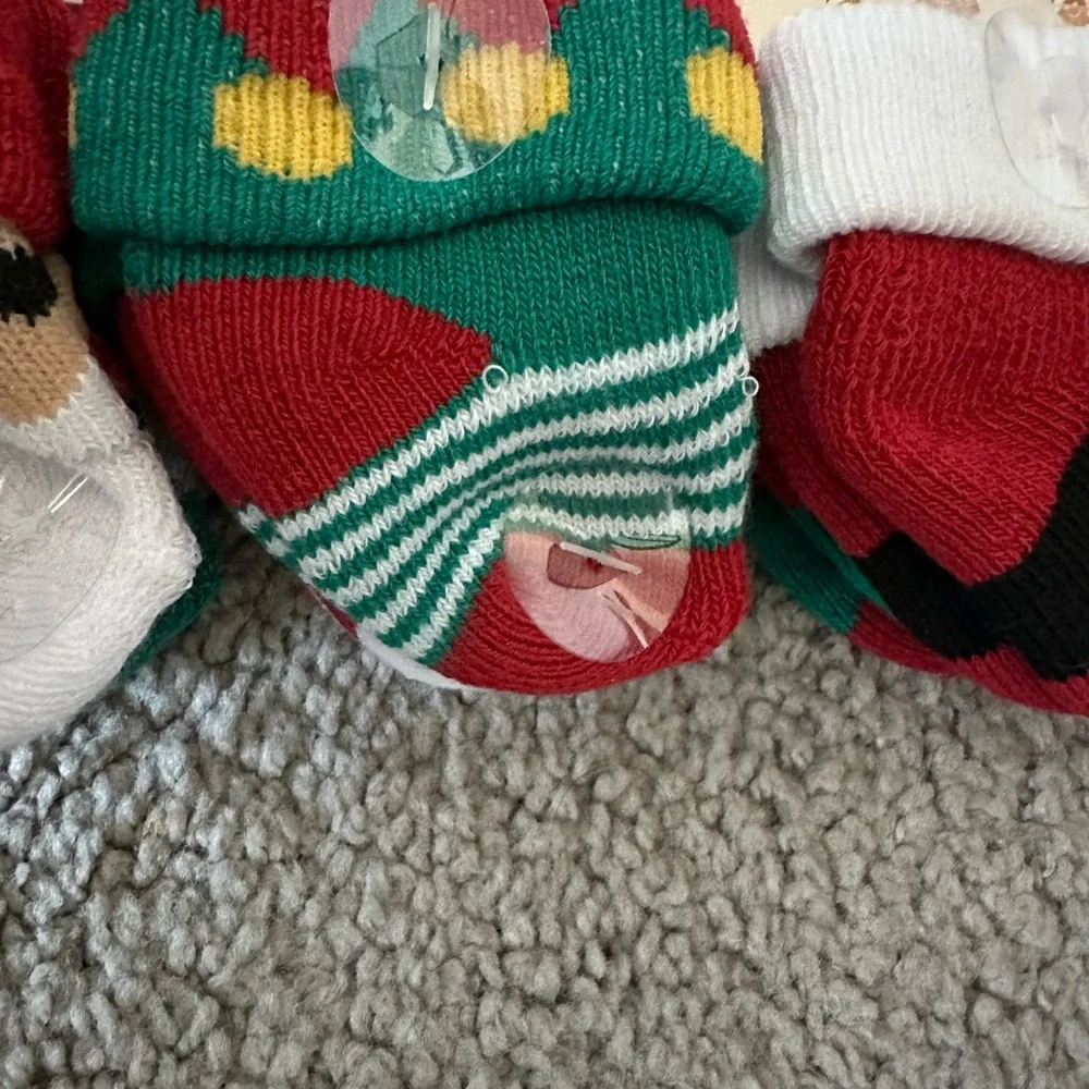 Capelli of New York Kids Holiday Socks Set - Red, Green, White